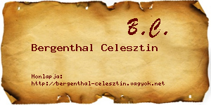 Bergenthal Celesztin névjegykártya